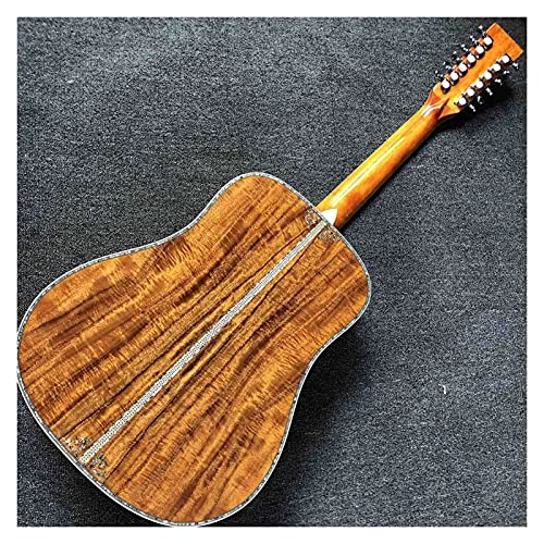 Wjcrypd Custom 12 Strings Solid Wood Top Left Handed Acoustic Guitar With Double S1 Pickup Suitable For Players At All Stages. Surongl (Color : Guitar, Size : 41 Inches) #TOP4