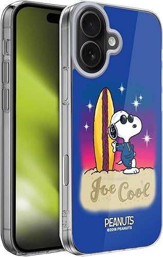 Vista 87 de Head Case Designs Funda de gel suave con licencia oficial de Peanuts I Love Pattern Snoopy Boardwalk Airbrush compatible con Apple iPhone 15