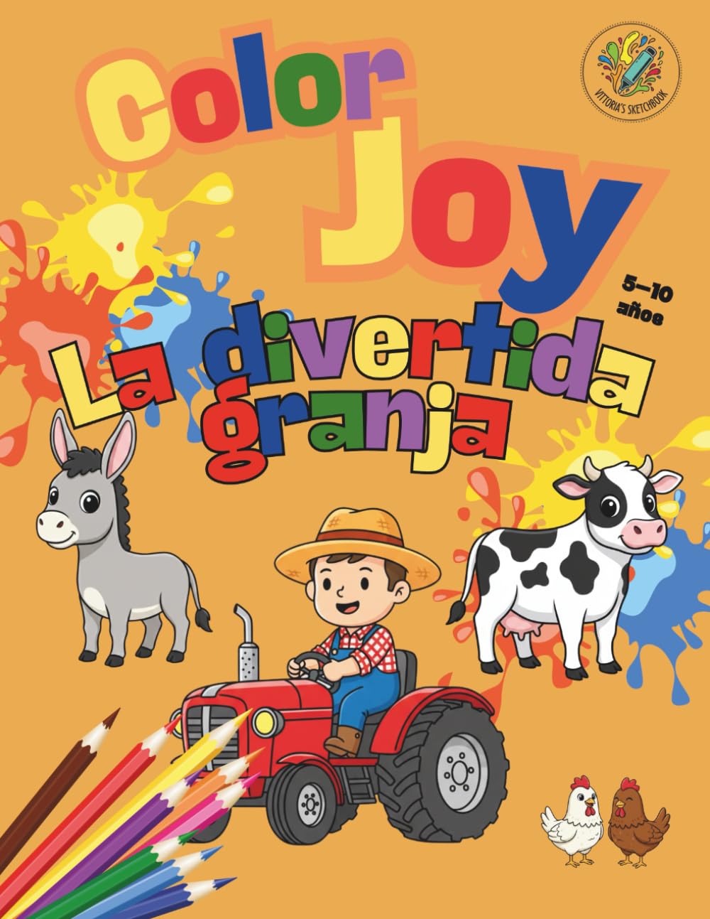 Color Joy: Libro para Colorear – La Granja: 32 Dibujos Divertidos para Niños 5-10 Años