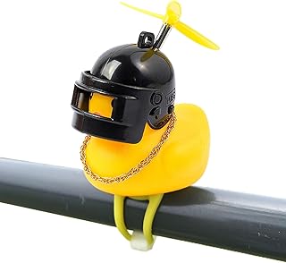 Carro Pato Borracha - Decoração Pato Amarelo Motocicleta Com Capacete | Bonito Pato Amarelo Decorações Do Painel Do Carro Motocicleta Guiador Pato Ornamento