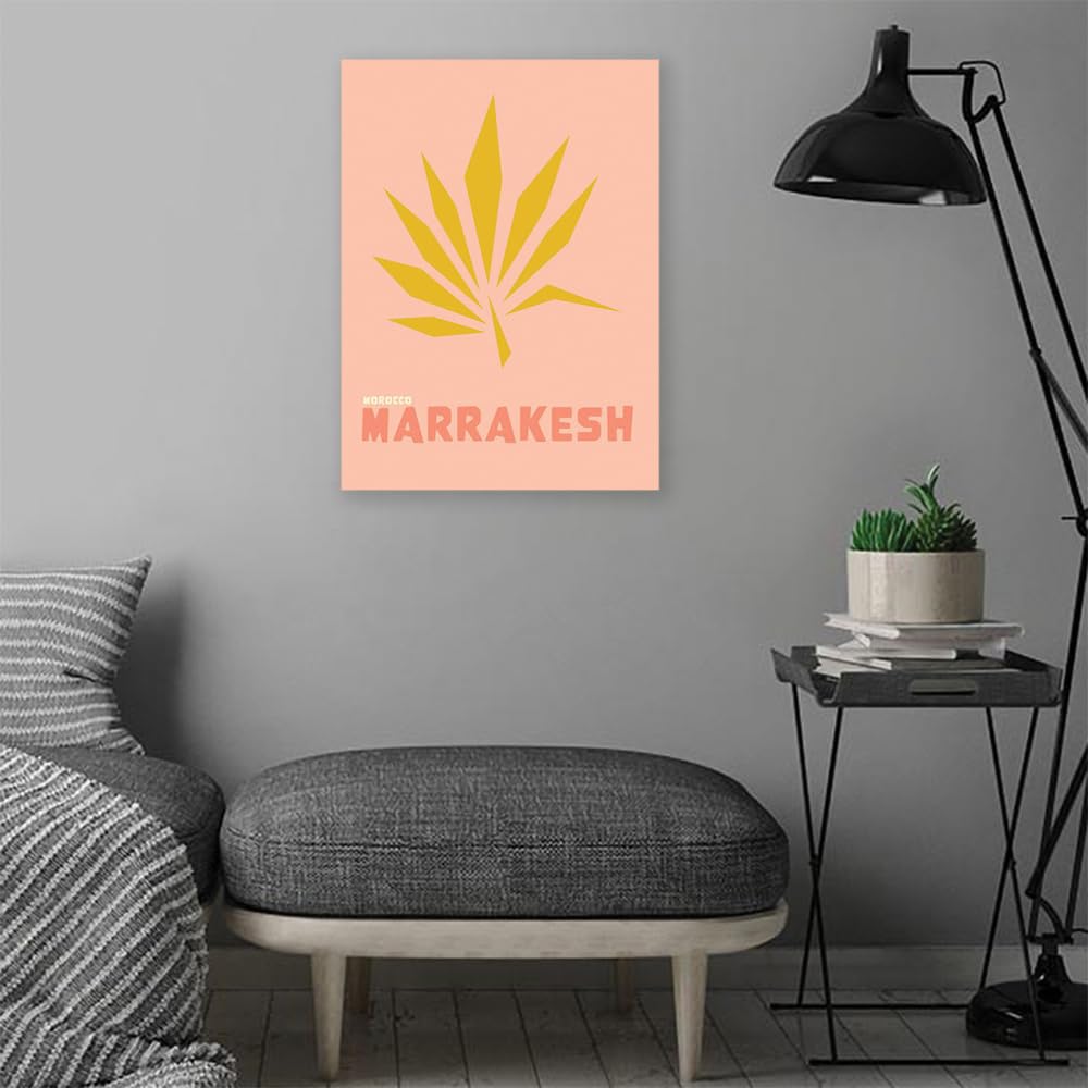 VERRE ART Printed Framed Canvas Painting for Home Decor Office Wall Studio Wall Living Room Decoration (14x22inch Wrapped) - Marrakesh, Morocco