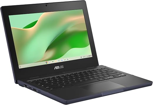 🚫 [CADUCADO] 🔥 ASUS Chromebook CR11 Laptop robusta, pantalla de 11.6 pulgadas, procesador Intel N100, 4 GB de RAM, almacenamiento eMMC de 64 GB, protector antimicrobiano, teclado resistente a derrames, gris mineral