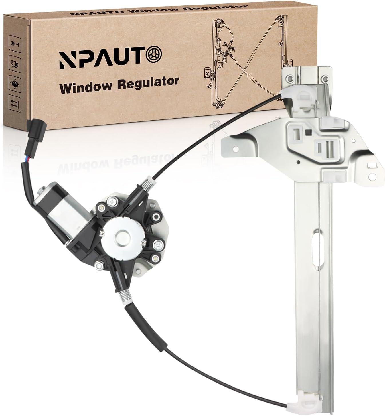 Rear Passenger Side Power Window Regulator w/Motor Replacement for 2006 2007 2008 2009 2010 2011 2012 2013 Chevy Impala, 2014 2015 2016 Chevy Impala Limited Sedan, Right, 748-511