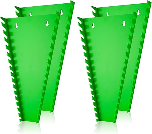 ALOANES Organizador de llaves de plástico ABS de 64 ranuras, soporte ligero para caja de herramientas y pared, compatible con almacenamiento SAE y