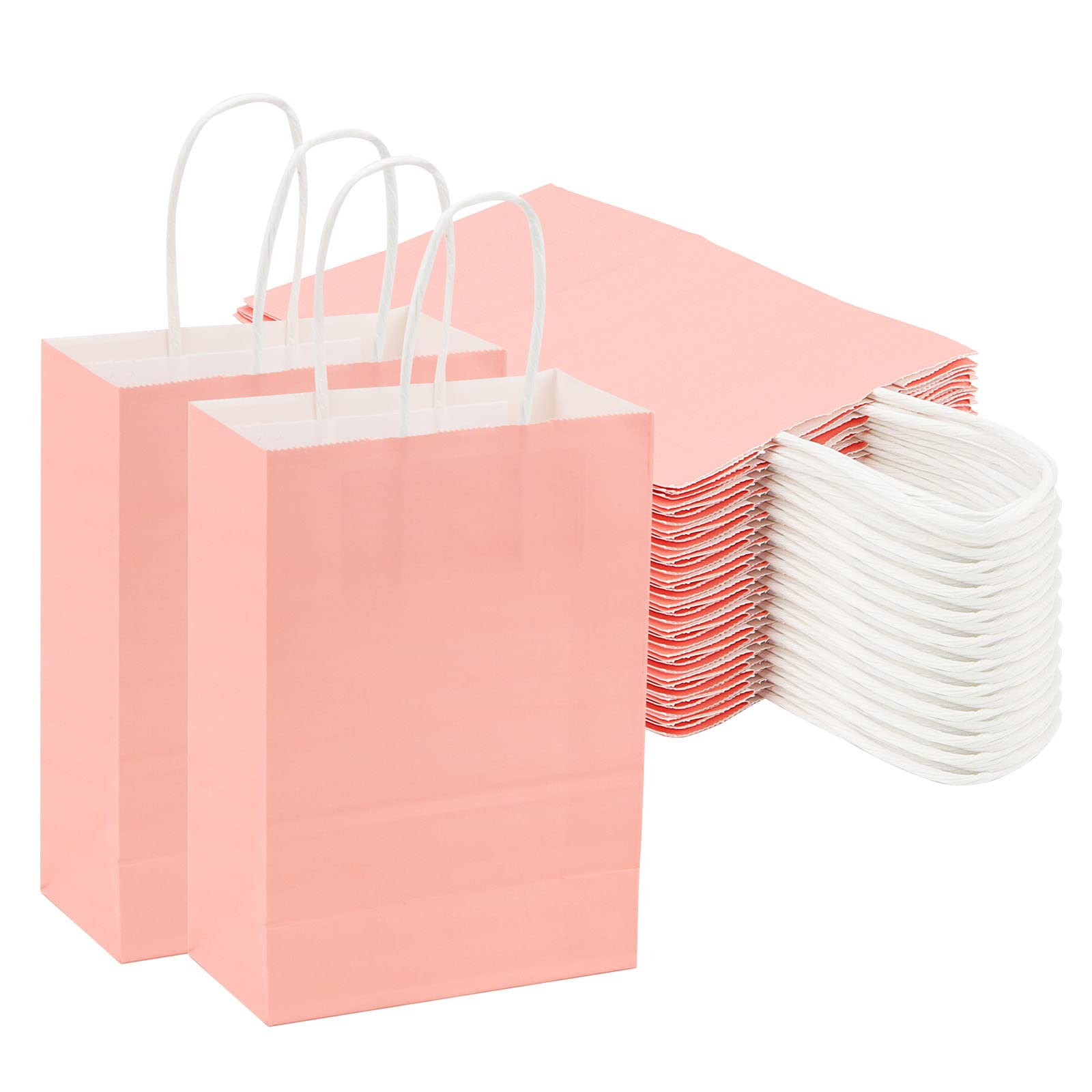 CANIPHA - 50 Sacchetti Regalo Con Fiocco Rosa Per Bomboniere E Feste - 3