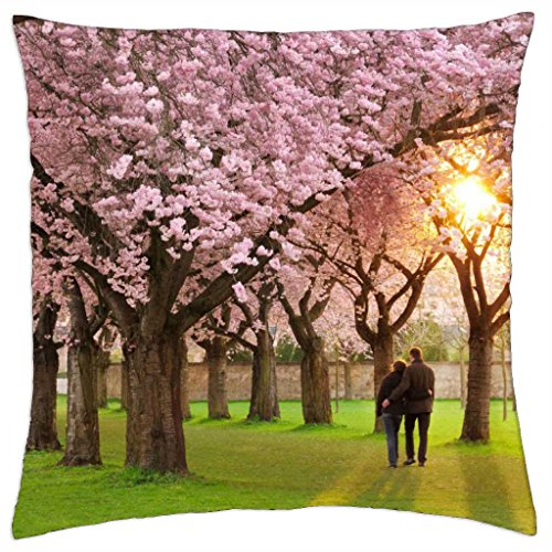 Pink Flowers Love - Throw Pillow Cover Case (18