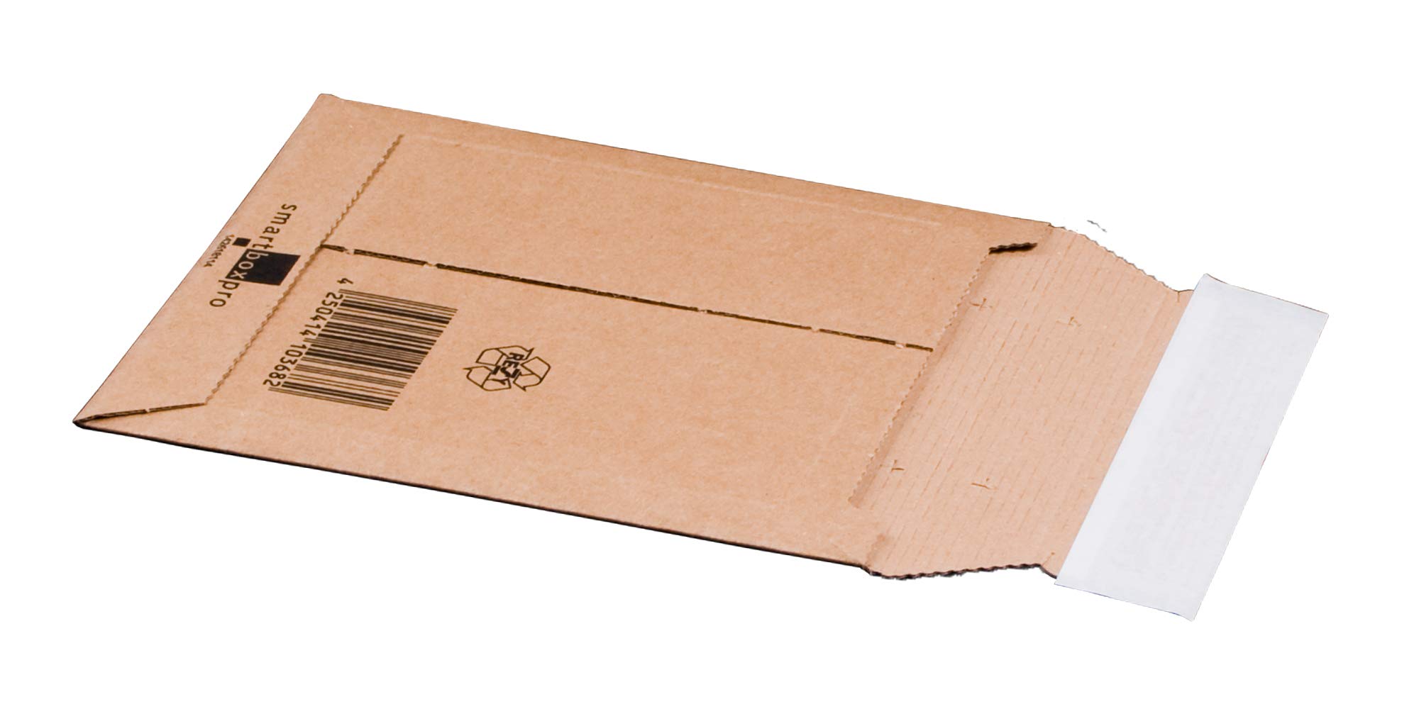 PROREGAL Mega Deal 500x Versandtasche aus Wellpappe CD | LxBxH 145x190x25 mm | mit Selbstklebeverschluss & Aufreißfaden | variable Höhe | braun | Versandtüte Versandbeutel Versandumschlag