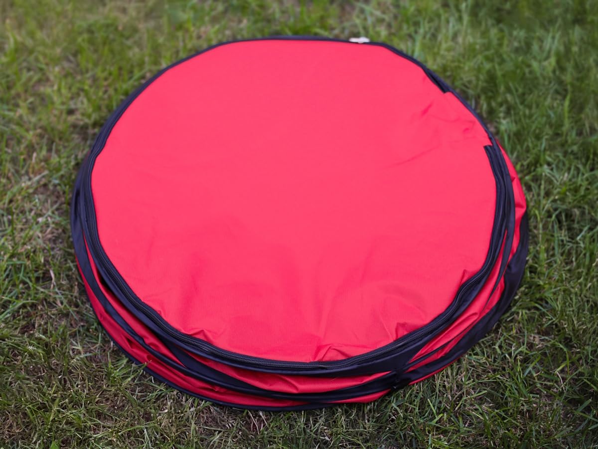 Hoopers Tonne für Hundesport 1 Stück, Hundetraining ohne Sprünge, Agility Barrel, einfacher Pop-Up Aufbau, Aufbewahrungstonne, Gartenabfallsack
