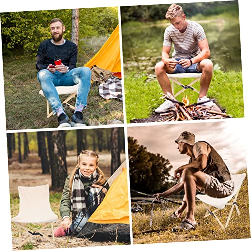 Veemoon Egg Roll Table Outdoor Camping Chairs Folding Camp Chair Folding Chairs For Outside Collapsible Furniture Gear Beach Stool Portable Camping Chair Beech Beige Pine Wood Picnic Table #TOP3
