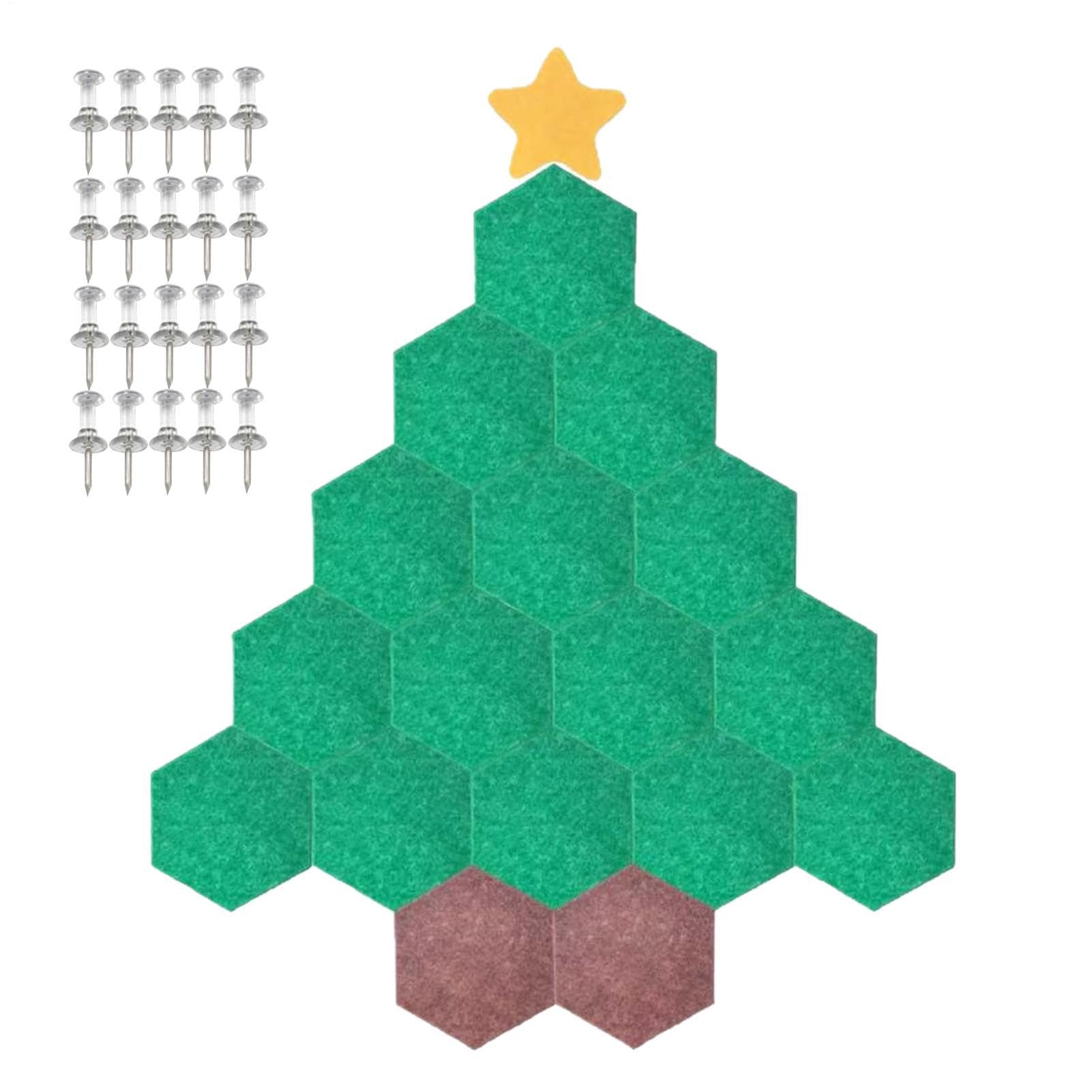 Árbol de Navidad de fieltro, 130 x 150 cm, decoración de pared de temporada