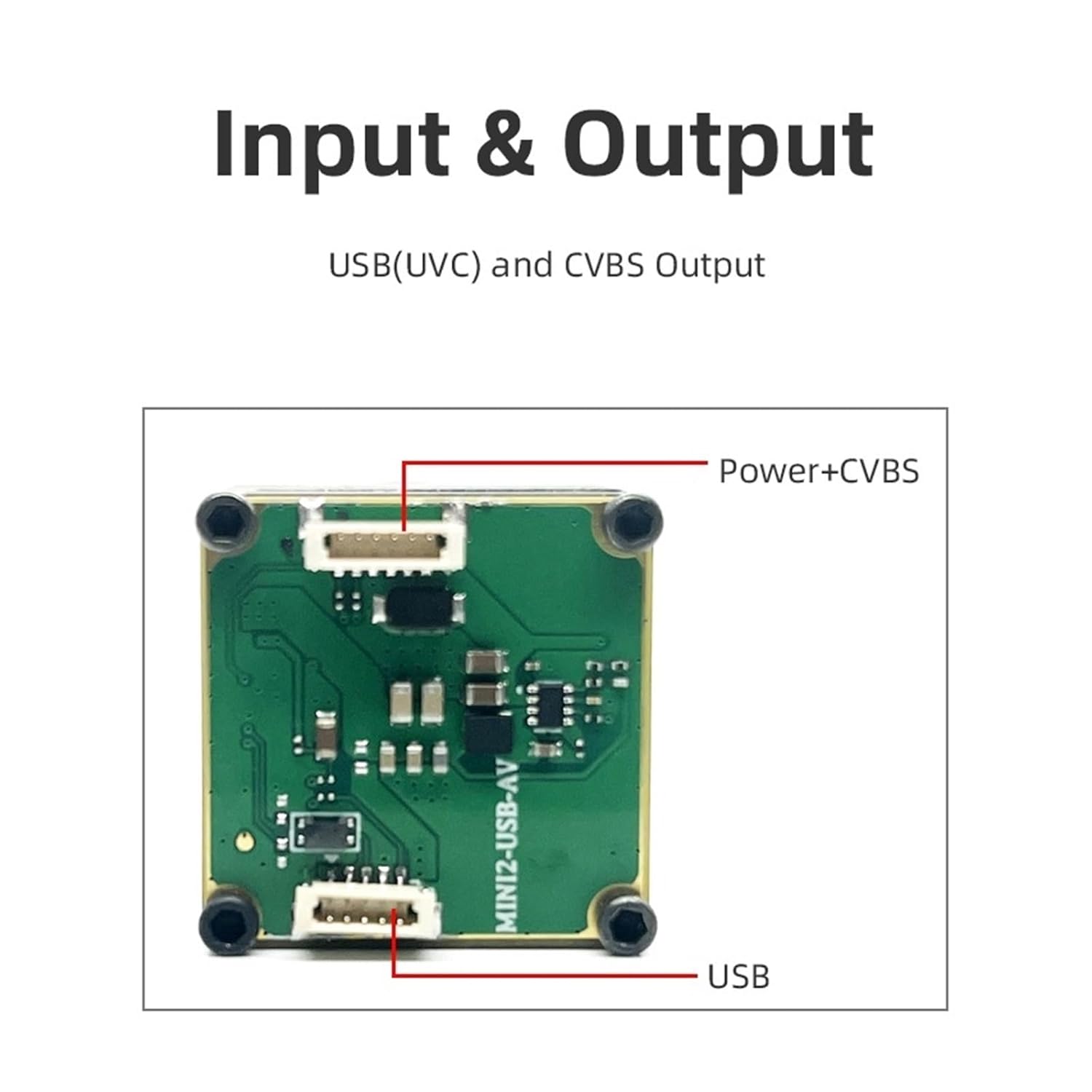 Minisize LWIR Thermal Camera Imaging Module USB(UVC)+CVBS Output 384x288,12μm,Long Wave Uncooled Infrared Imager Cam,4 Lens