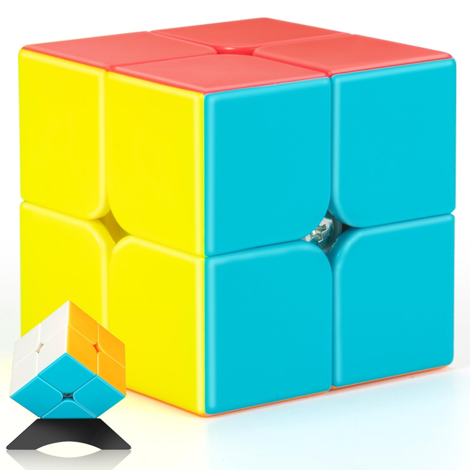 Speed Cube 2x2x2,Jurnwey Stickerless Frosted Triangle Puzzle Magic Cube