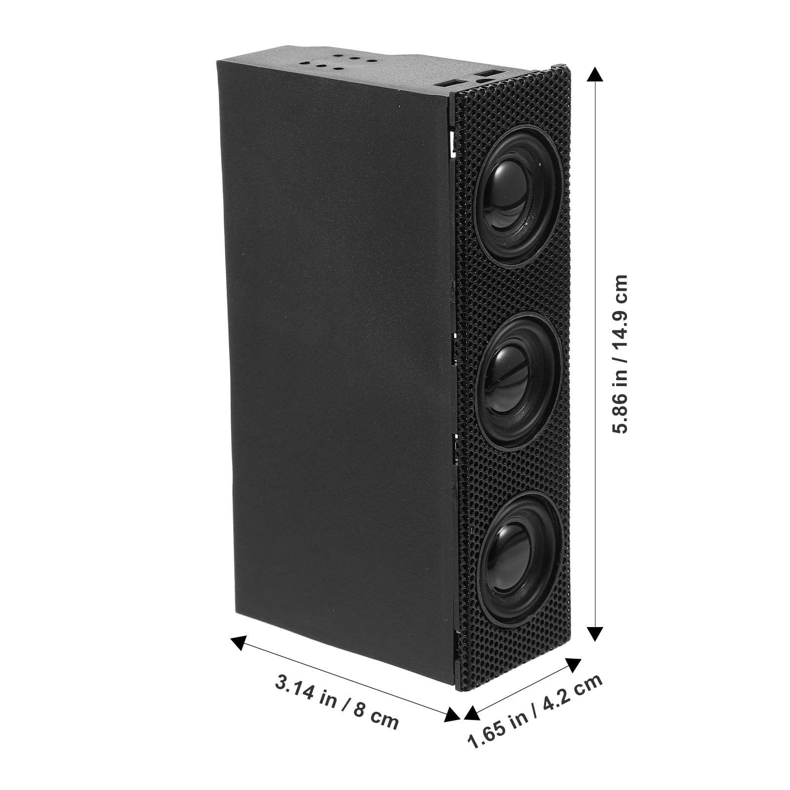 TEHAUX Altoparlante Frontale per PC Nero Stereo, Resistente al Calore, per Case Computer Suono Surround Immersivo, Accessorio Audio per Computer da Scrivania