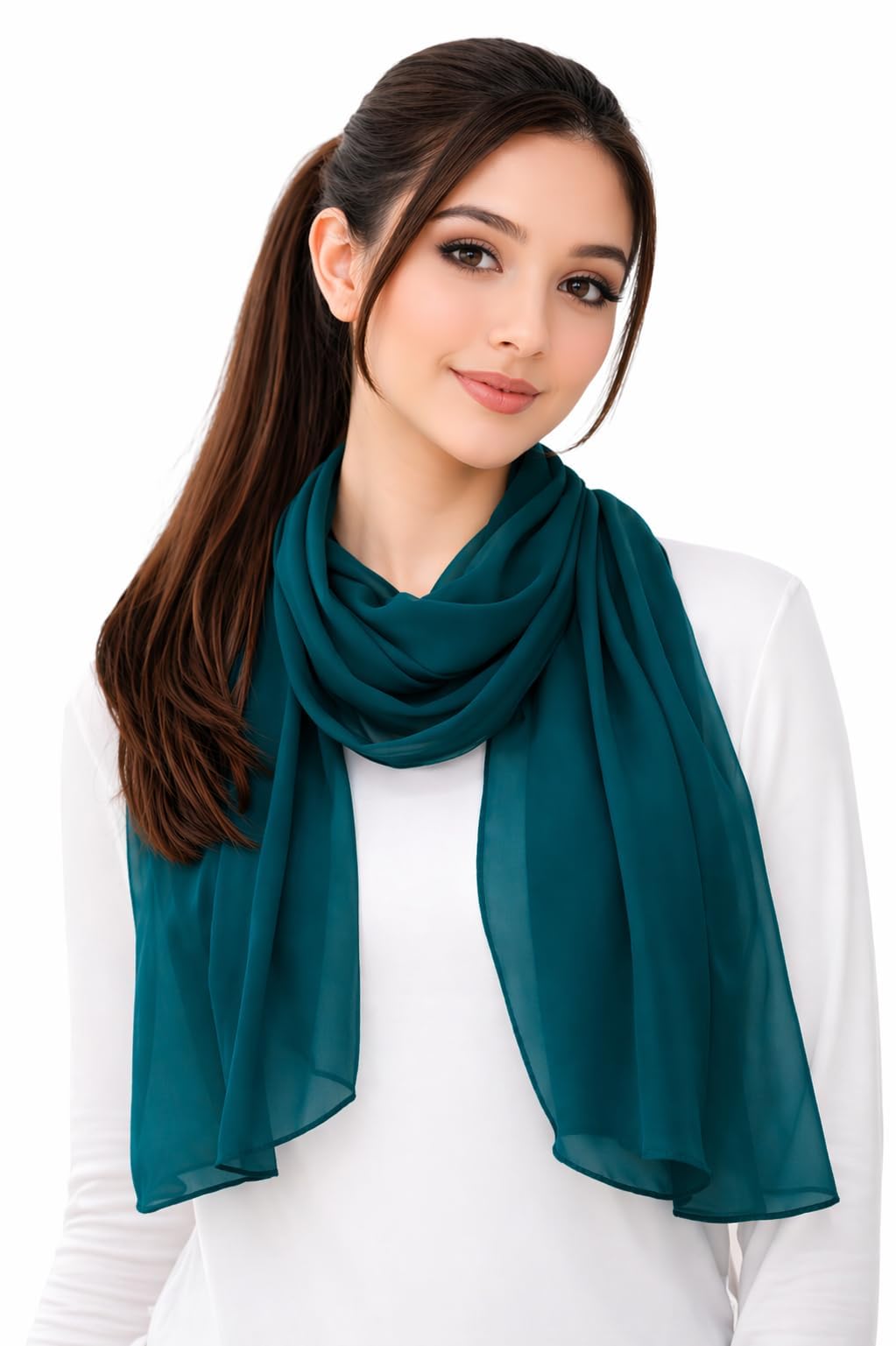 brightonce fashion women’s scarf girls georgette solid plain scarf stoles shawl dupatta hijab for women (180 x 85 cm)