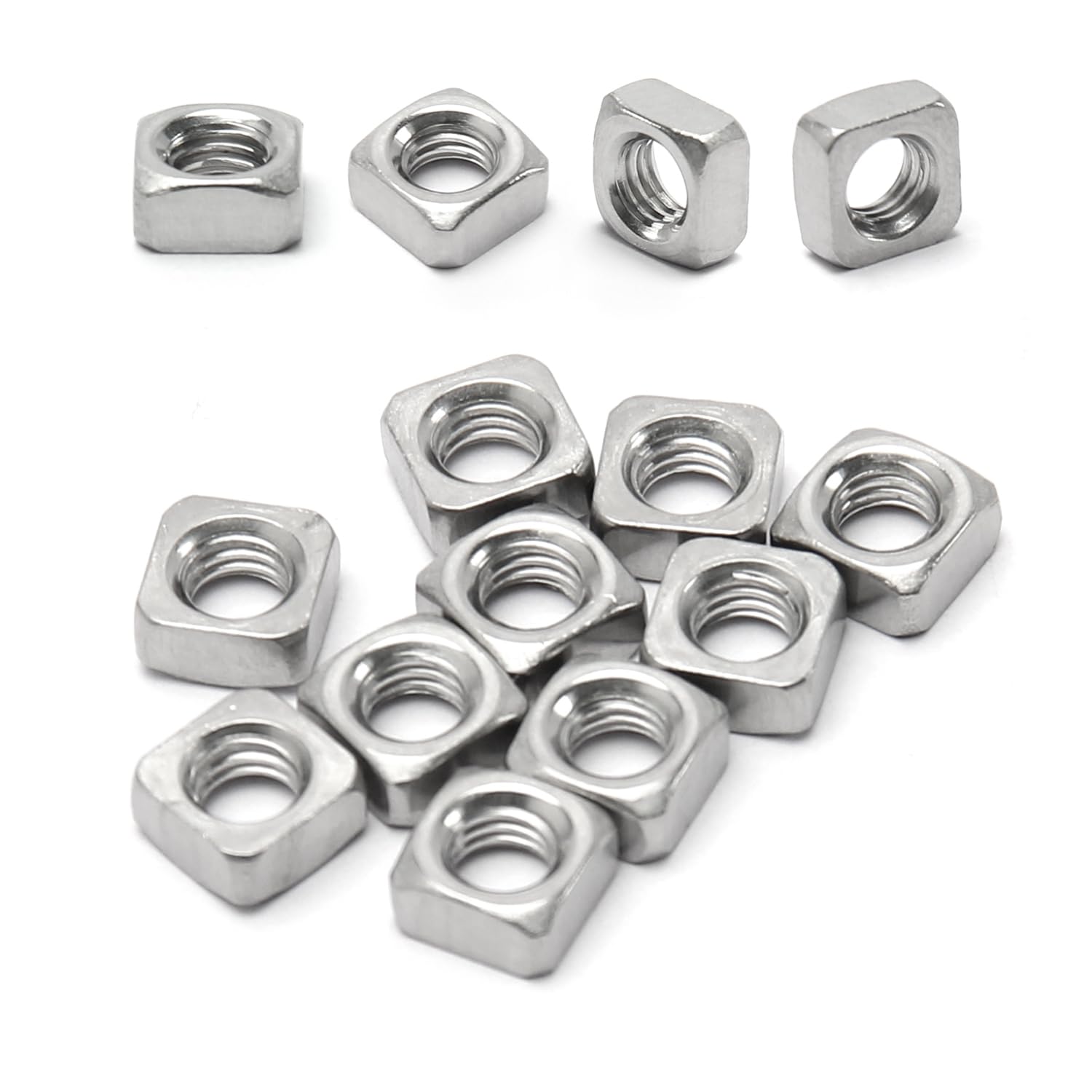 Stainless Steel Square Nuts - 50 Pack M6 -11