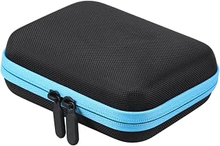 FOMIYES Women Essential Oil Bag Lipstick Storage Bag Portable Essential Oil Perfume Lipstick Bottle Storage Case Travel Essential Oil Bottle Storage Box (Blue) Essential Oil Bag