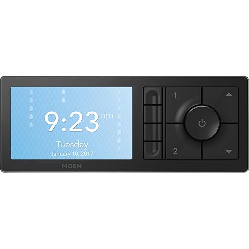 Moen Matte Black Smart Shower 4-Outlet Digital Water Controller for Thermostatic Shower Valve, TS3304BL