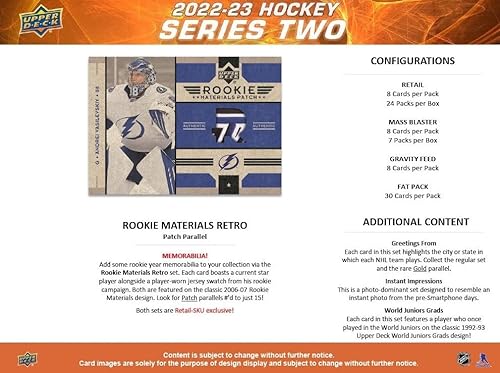 2022 2023 Upper Deck Hockey Series #2 Factory Sealed Unopened Blaster Box Of Packs Possible Young Guns Rookies And Jerseys #TOP6