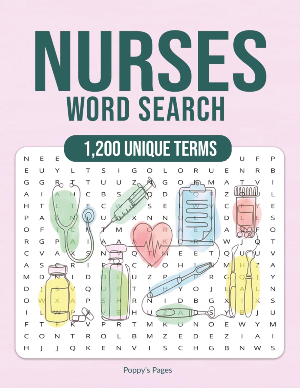 Word Search for Nurses: 100 Large Print Nursing Word Search Puzzle Games: No Duplicate Words | Challenge Your Nursing Knowledge