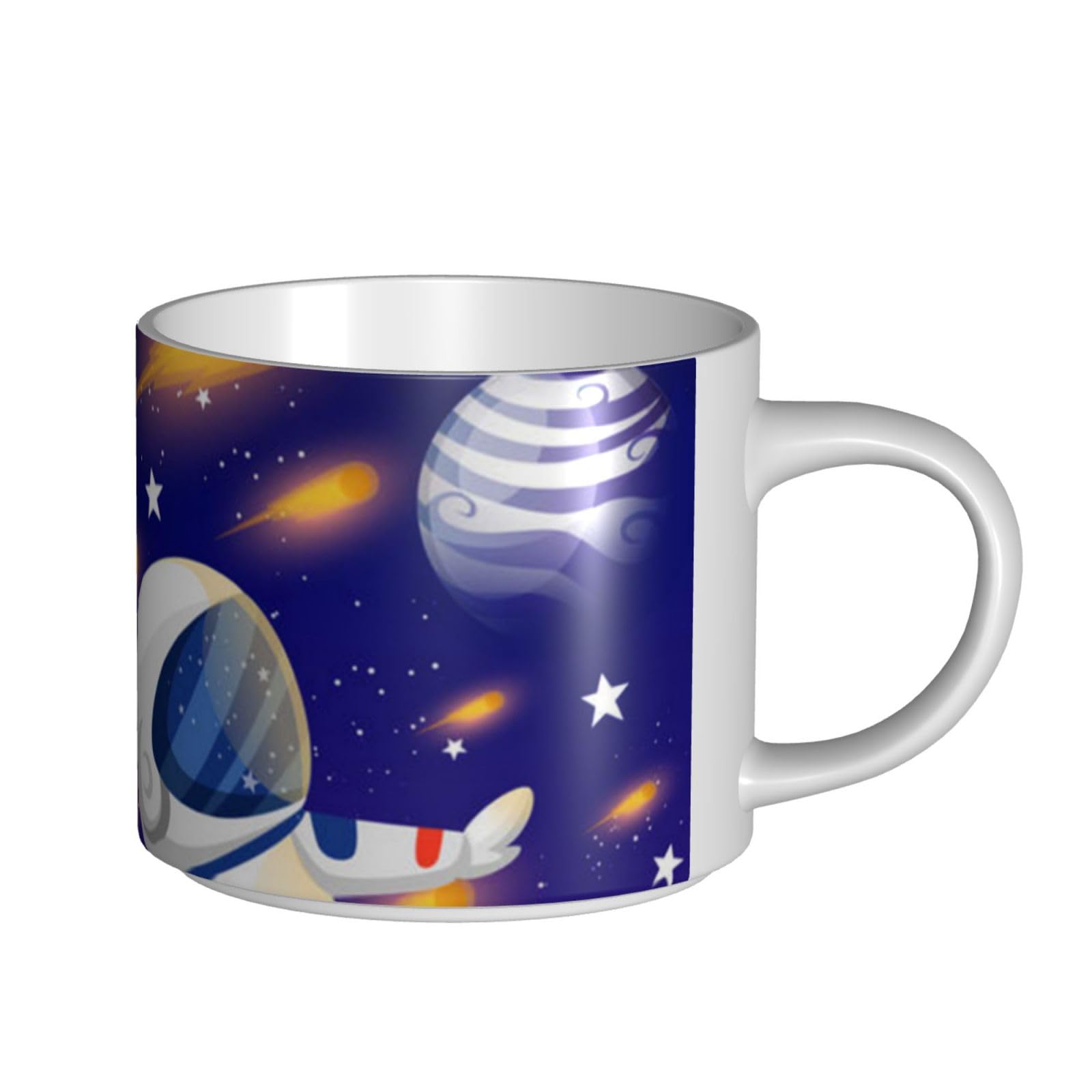 Wszechświat astronauta rakieta galaktyka drukowane kubki ceramiczne o dużej pojemności kubek do kawy