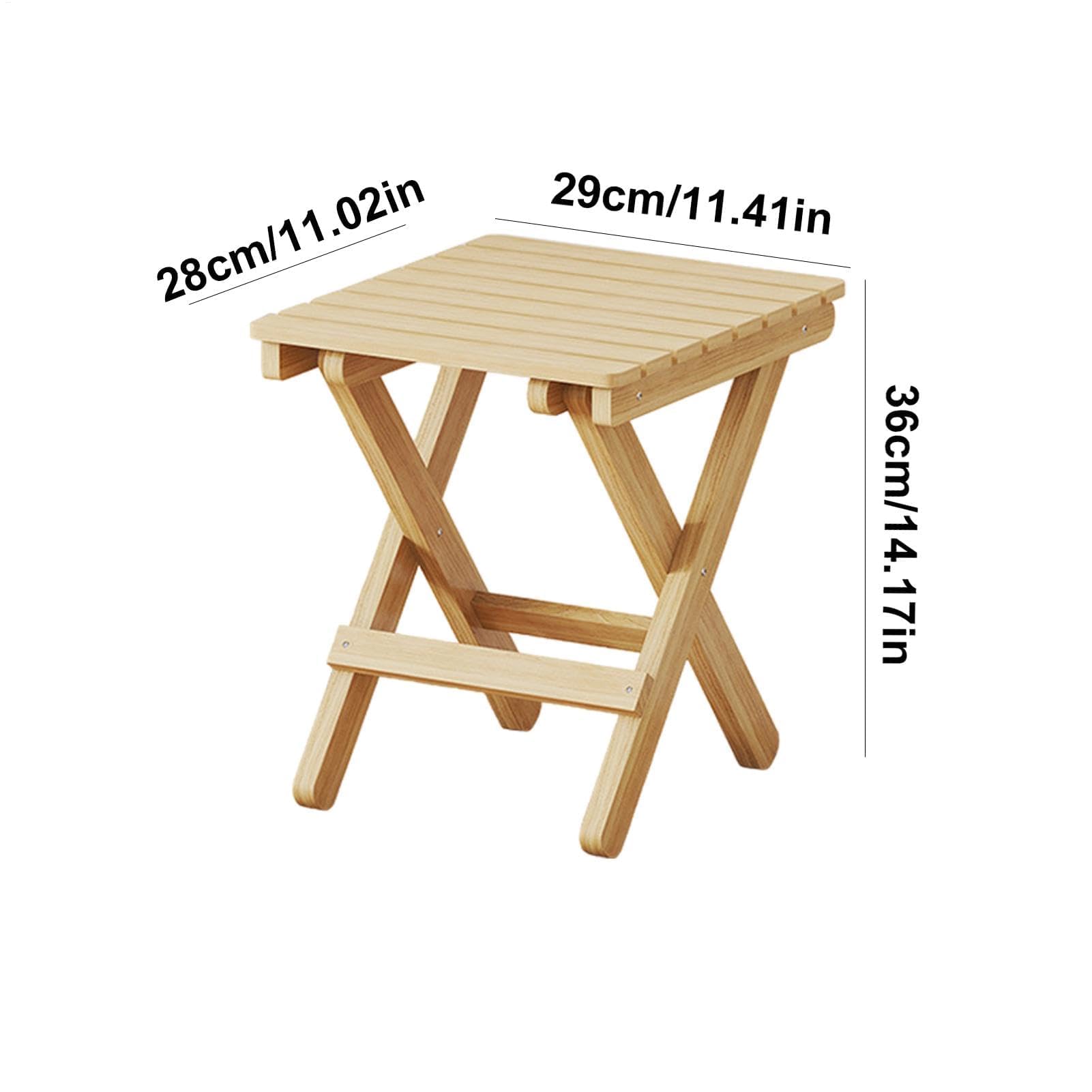 Piccolo sgabello pieghevole, portatile, in legno, per campeggio, attività all'aperto e pesca, design regolabile e telescopico per una facile conservazione