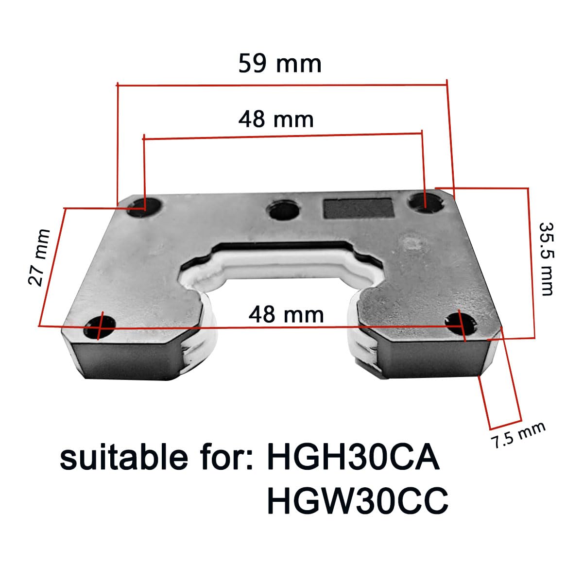 Coavoo 2 Sets HV30 Self-Lubricating Dust-Proof Oil Box Dustproof Accessories for HGH30CA / HGW30CC Linear Slider Block Suitable for Use in Lron Chips Or Dusty Environments.