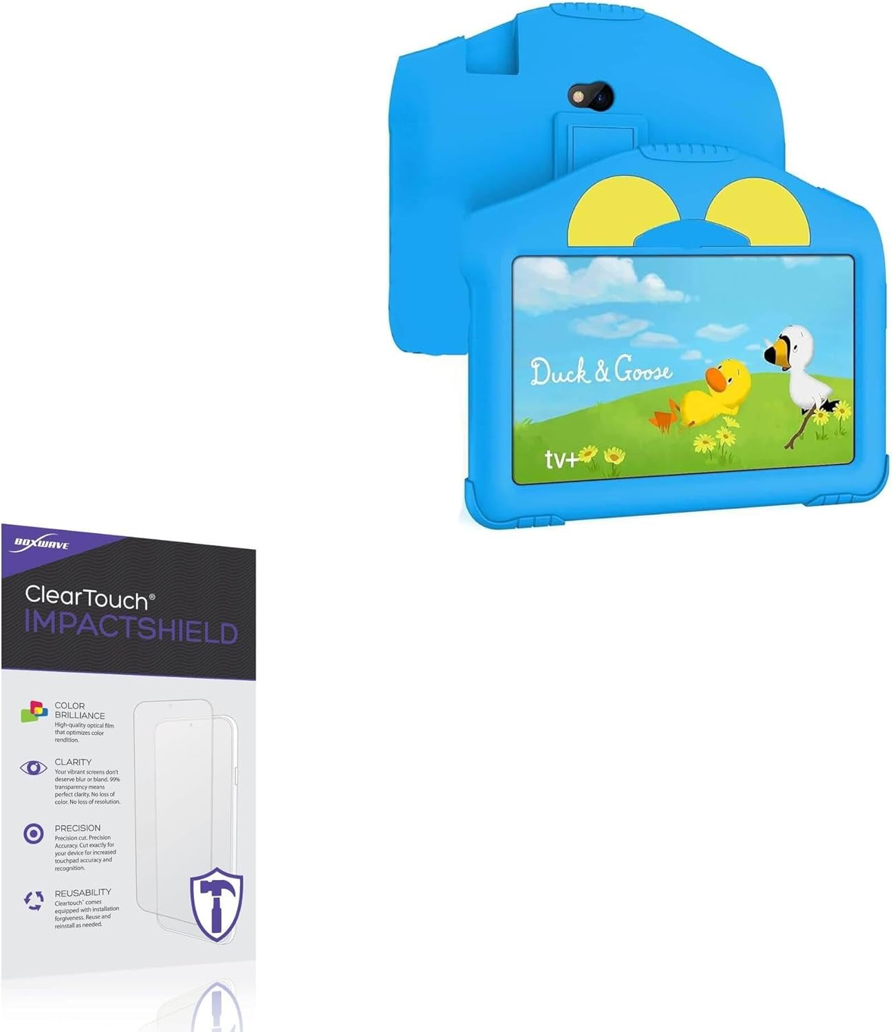 BoxWave Screen Protector Compatible with North Bison Kids Tablet Android 11 (7 in) - ClearTouch ImpactShield (2-Pack), Impenetrable Screen Protector Flexible Film