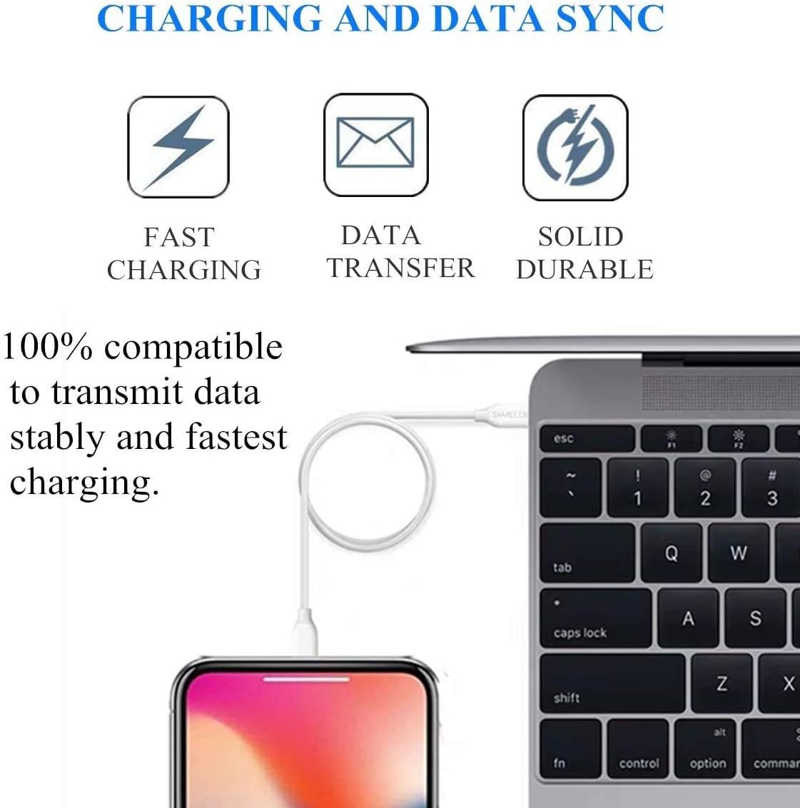 Get Discount Offer iPhone Charger Cable Sharllen Lightning Cable 5 Pack[3/3/6/6/10FT] Fast Charging Cords Syncing Extra Long USB iPhone Charging Cable Compatible iPhone 11/ XS/Max/XR/X/8/8P/7/7P/6/iPad/iPod White