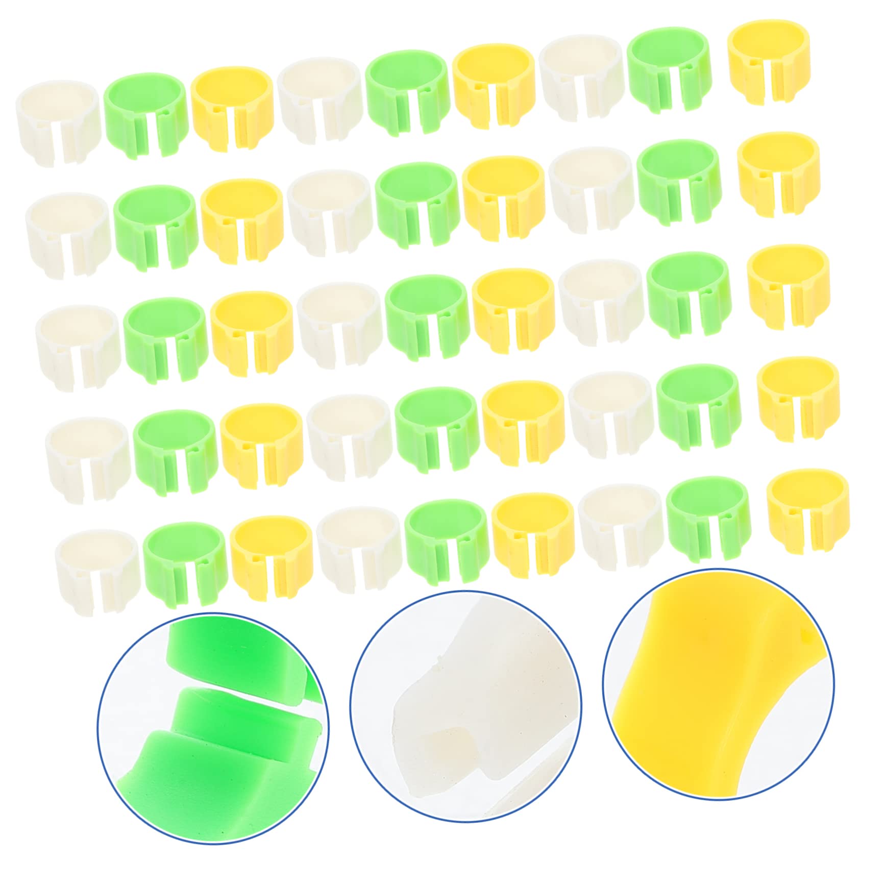 FRCOLOR 1200pezzi Anelli Identificativi per Piccioni e Pappagalli Anelli Leggeri Plastica Colorati per Uccelli Utensili per Segnalazione e Gestione Avicola Facile Applicazione e Rimozione