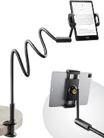Vista 1 de SAIJI 47" Gooseneck Kindle Holder, Tablet Holder for Bed with Upgraded Base, iPad Stand with Flexible Lazy Arm, Compatible with iPad mini Pro Air