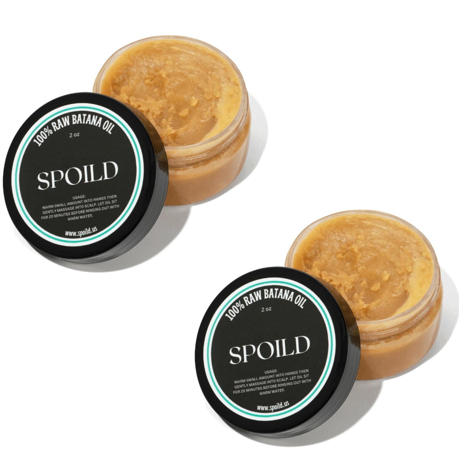 Spoiled Batana Oil, Raw Batana Oil For Hair Growth, Natural Raw Batana Oil Hair Treatment Butter Cream Prevents Hair Loss, Hair Oils For Hair Growth, Batana Oil Repair Damaged Hair (2PCS)