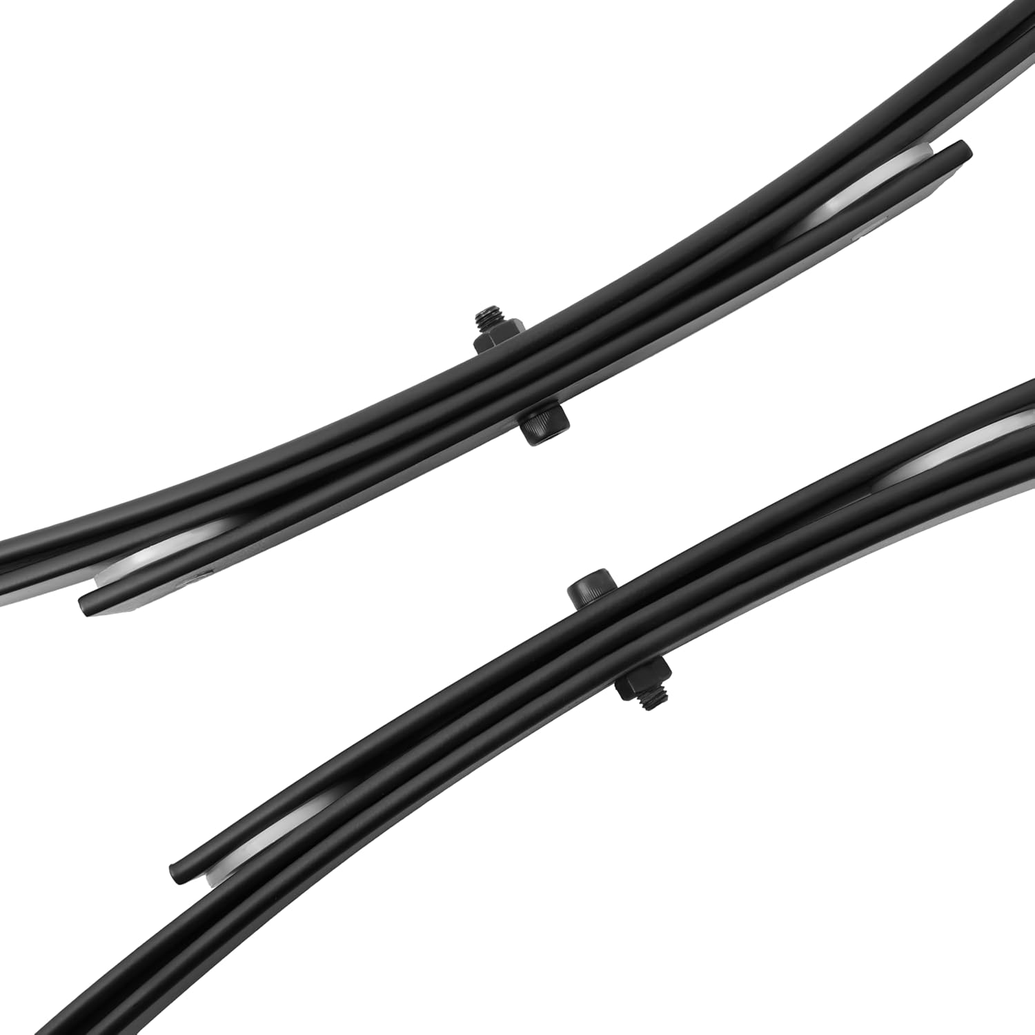 WUTIST Heavy Duty 3-Leaf Spring Compatible with 1975-1994 EZGO Marathon Electric Models Black Steel Powder Coated Set of 2