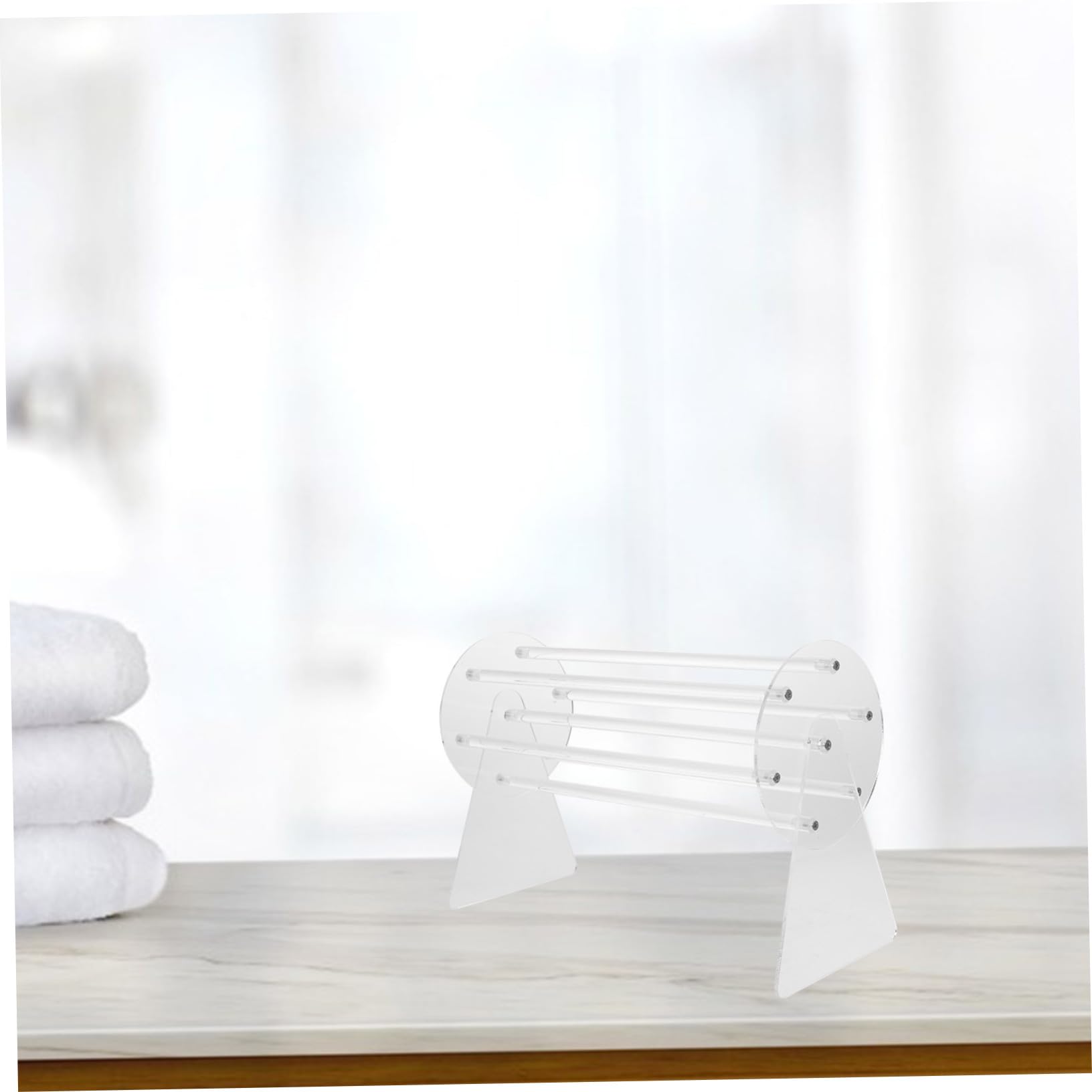 Baluue Halterung für Stirnband Display aus Acryl mit Stabiler Basis und Drehbarem Design Haargummi Displayhalter für Schreibtisch und Zuhause zur Ordentlichen Aufbewahrung