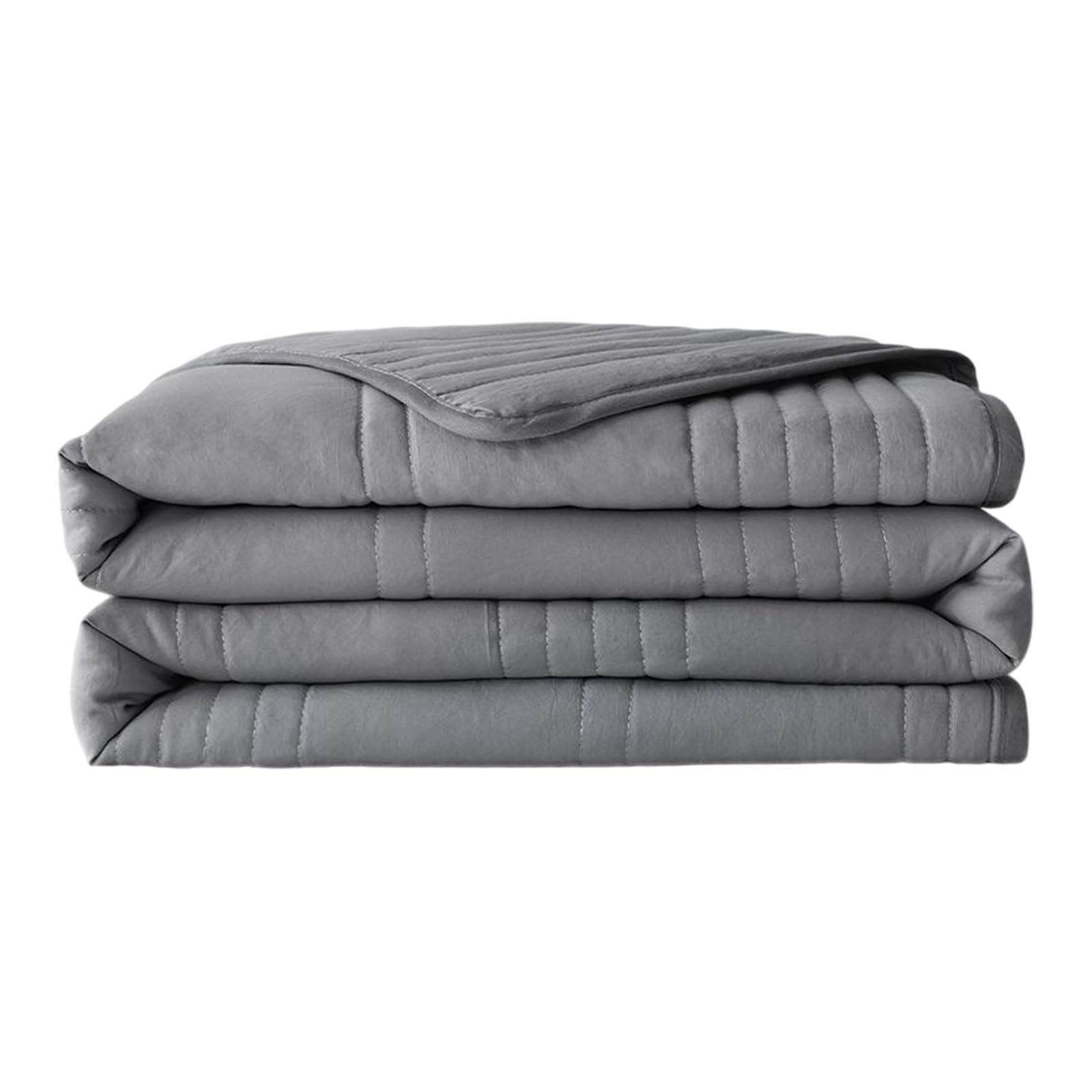 AMhomely Cooling Blanket for Adults with Arc-Chill | Double-Sided Summer Blanket for Night Sweats & Hot Sleepers | Breathable, Lightweight Cool Fibre Throw (00 Thin Gray-70x100cm)