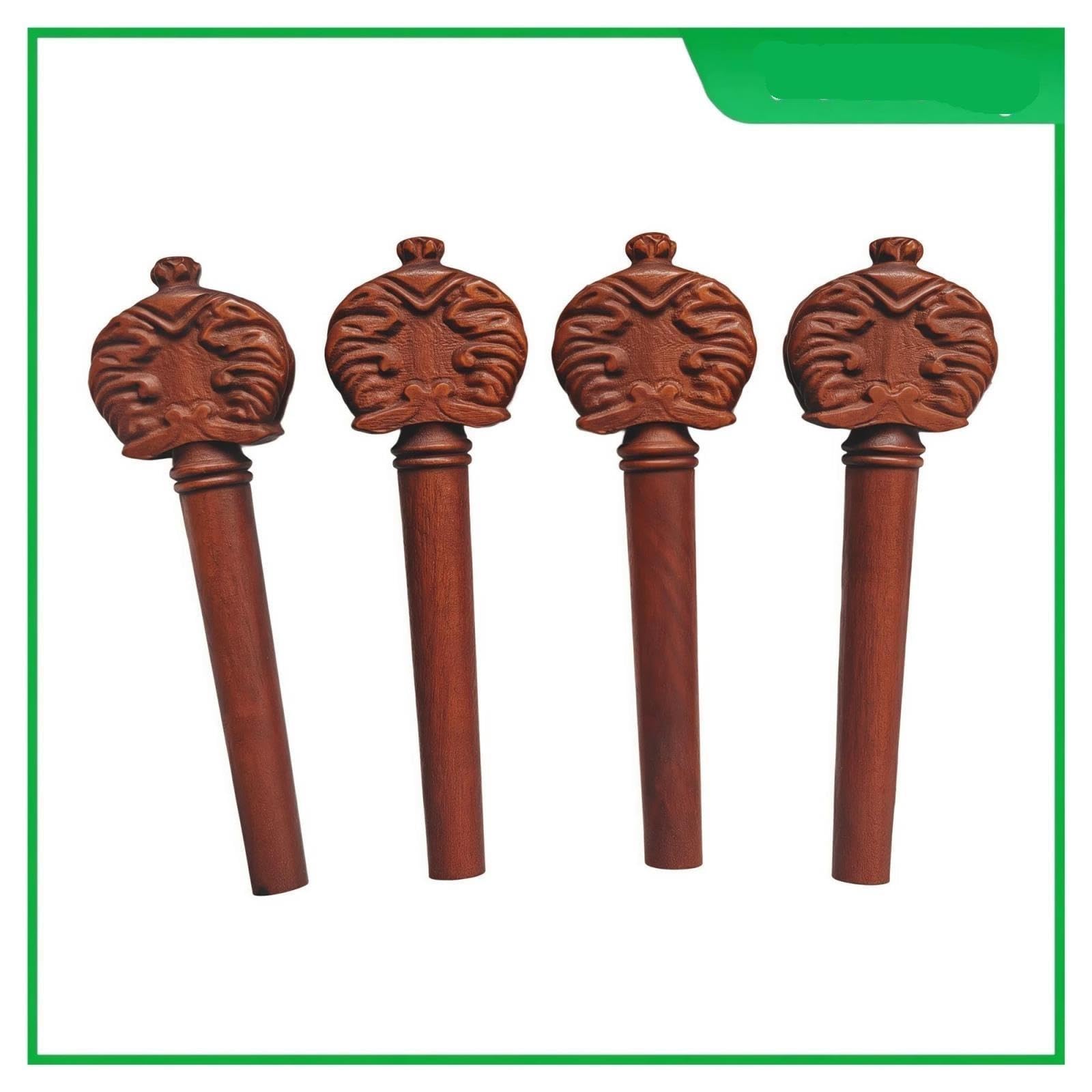 Juego Piezas Violín 4/4 Madera Jujube Tallada Cordal Mentonera Clavijas