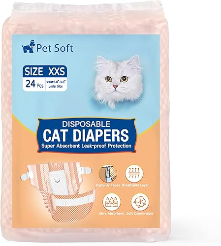 Miniatura 22 de Pet Soft Disposable Cat Diapers - Female Dog Diapers for Cats & Dogs in Heat Period or Urine Incontinence, Doggie Diapers Ultra Absorbent Leak-Proof