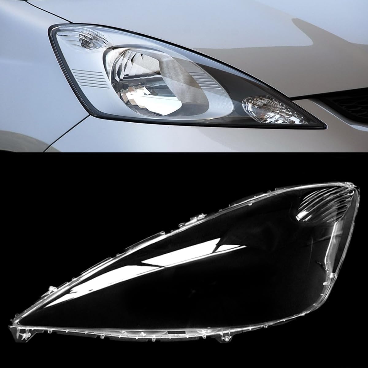 Transparent Automotive Headlight Covers Shell,Car Headlight Lens Cover Shell,Auto Headlamp Shell,for Fit 2008-2010,Right