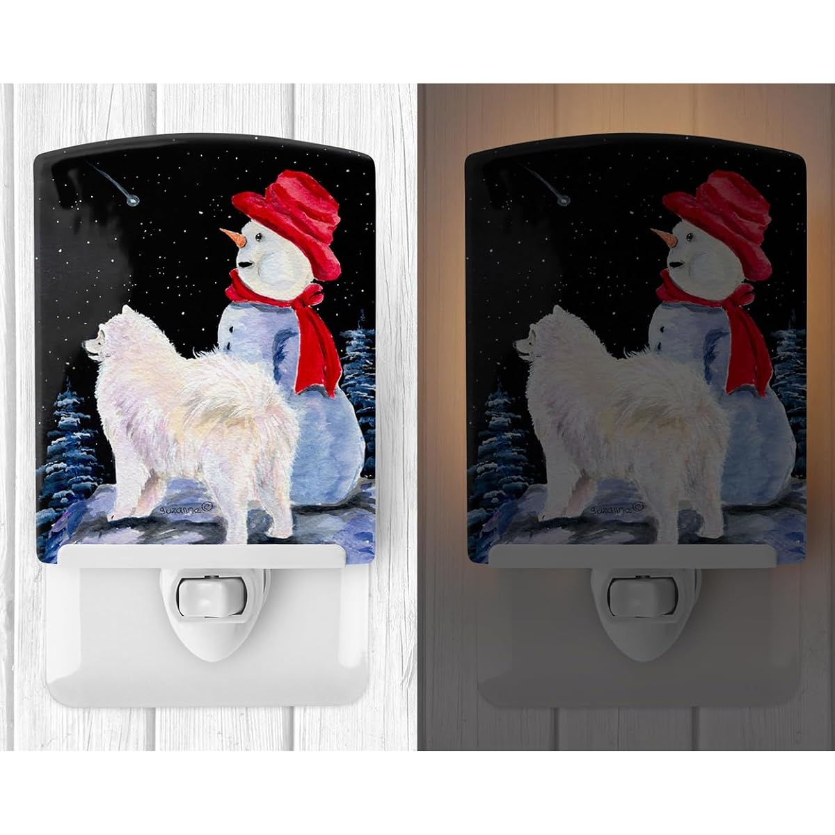 Caroline'S Treasures Ss8572Cnl Samoyed Ceramic Night Light Compact,