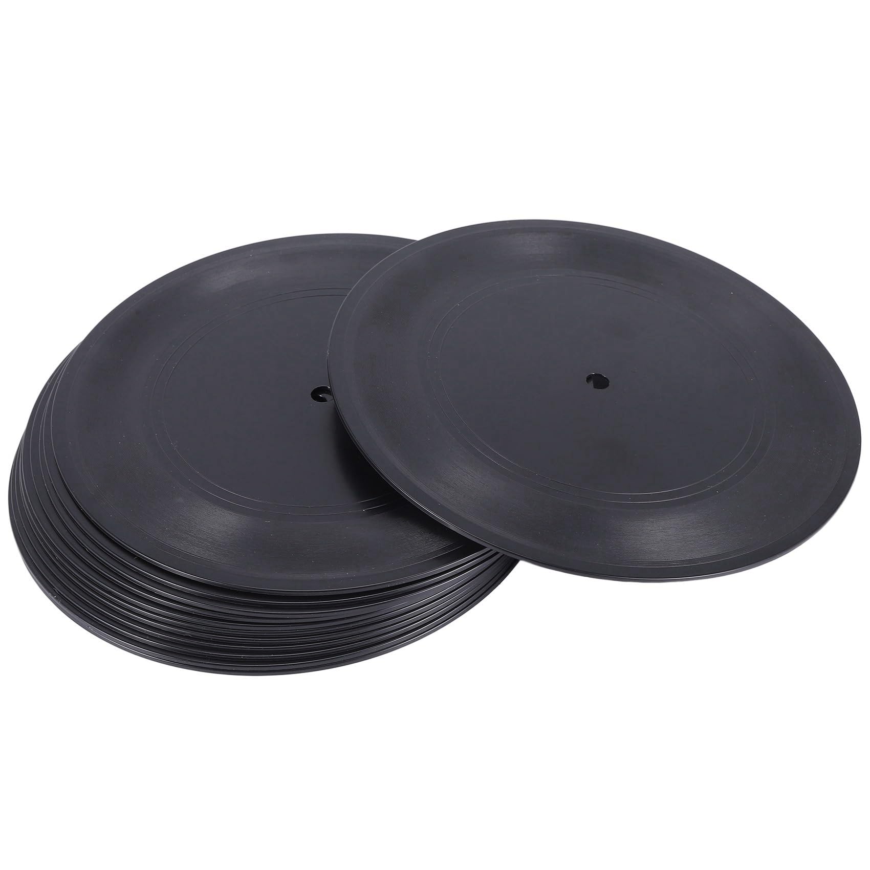 Dischi in vinile vergini 7 pollici CD per decoder camera CD decorazione da parete dischi in vinile decore nero falsi dischi decore (48 pezzi)