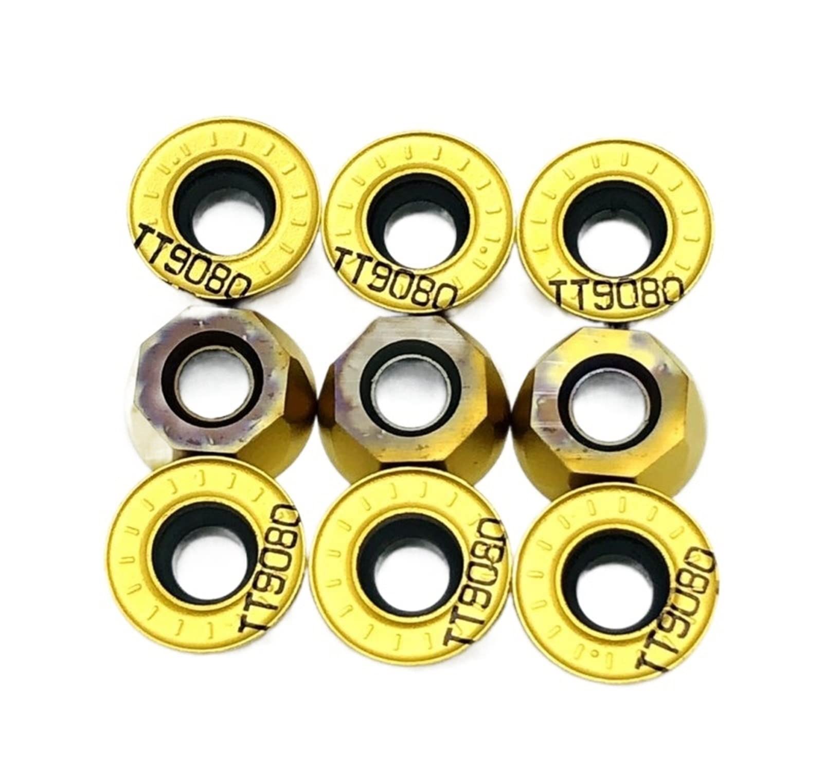 Inserts de tournage en carbure, porte-outil de tou 10 pièces RPMT1204-M C TT9080 outil en carbure outils de tournage en métal CNC Machine-outil outil de fraisage outil de tour outil de tournage en mét