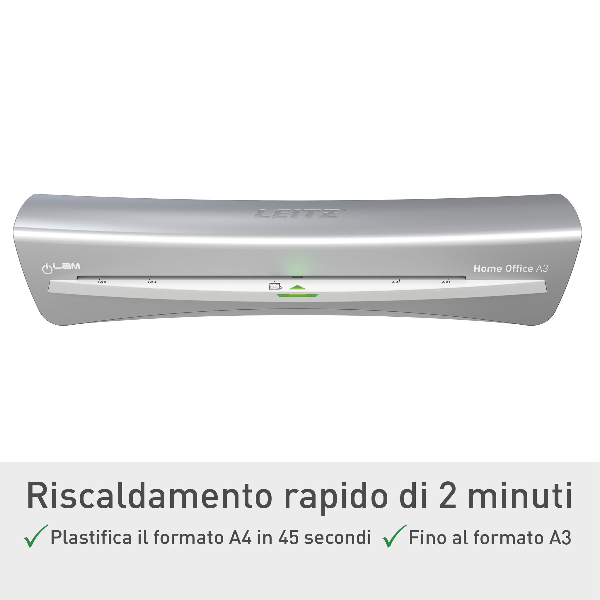 LEITZ iLAM Home Office A3 - 2 rulli - Grigio - 74400089