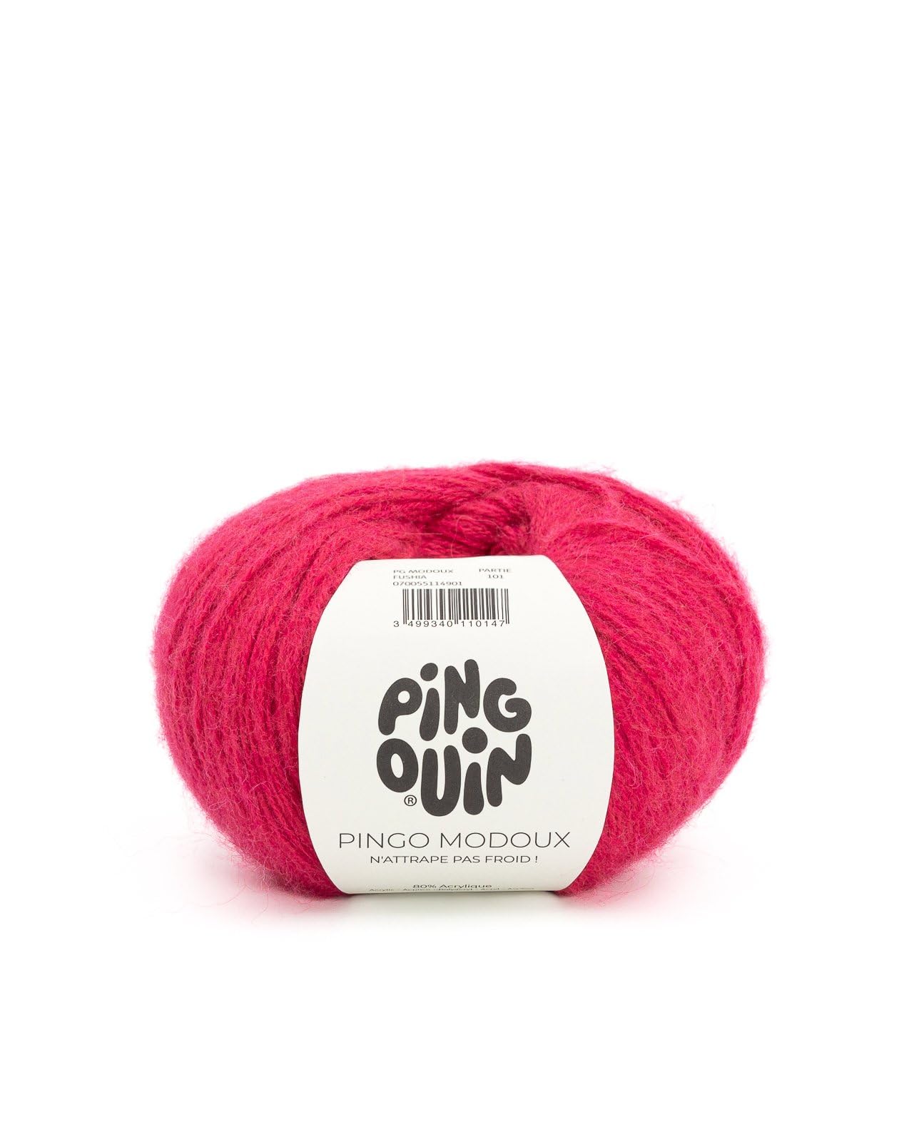 Gomitolo Di Lana E Mohair PINGO MODOUX 10% Lana 10% Mohair - Colore Pinguino, Ferri 4.5