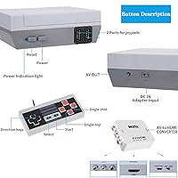 Vista 4 de SHEPUDRUC Retro Gaming Console with 620+ Built-in Games, Classic Retro Game Console AV And HDMI Output, 8-Bit Classic Video Gaming Consoles with 2