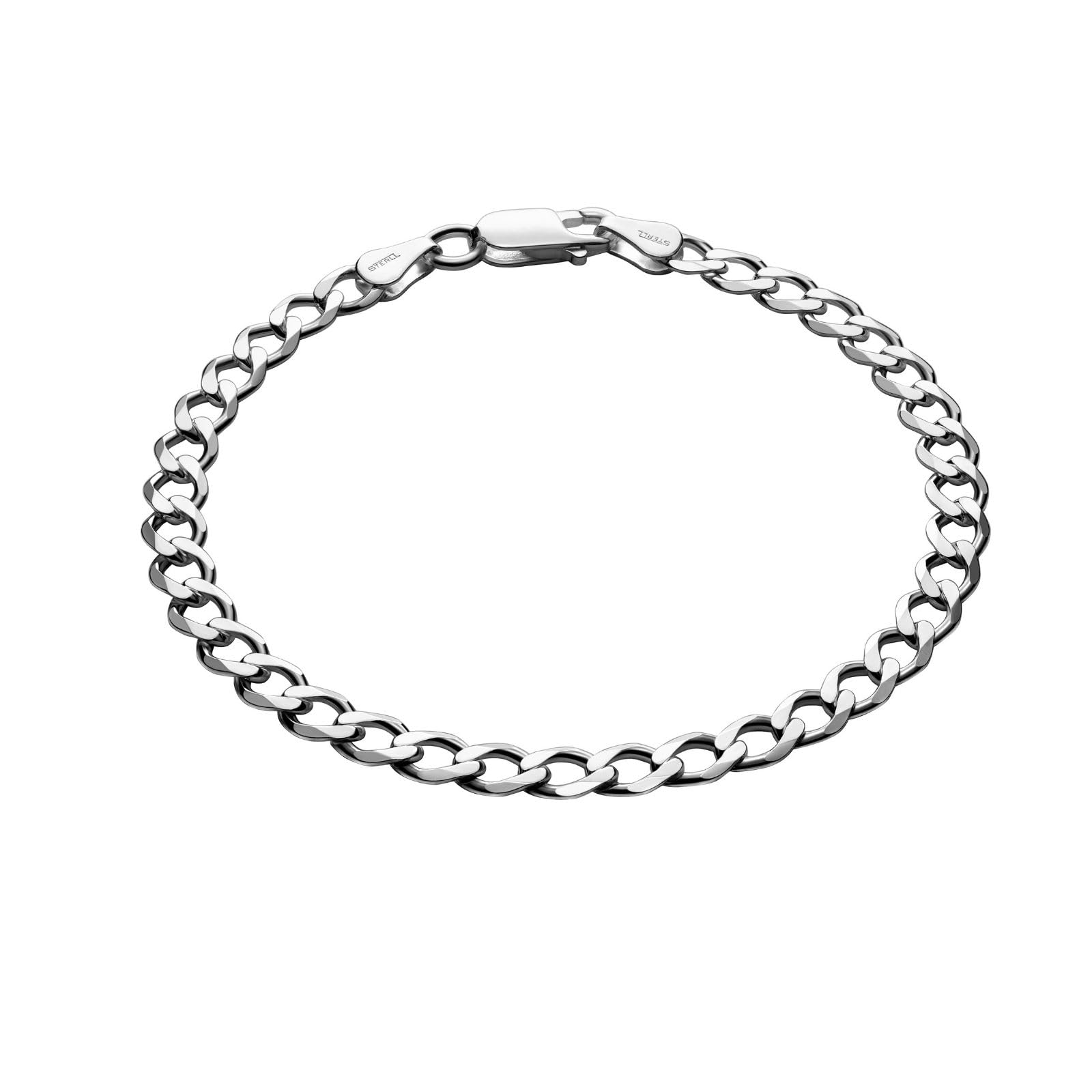 Braccialetto da uomo in argento, con custodia per gioielli, ideale come regalo per uomo