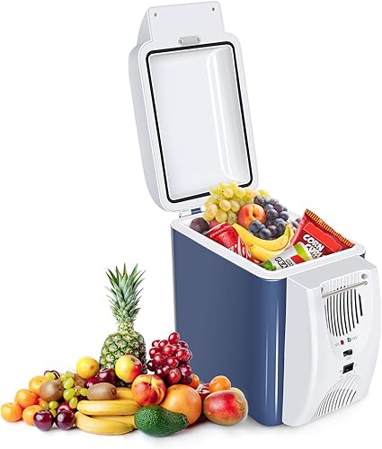 CAYNEL Termoeléctrico personal de 12 V, 7.5 cuartos de galón, capacidad de 7.5 litros, calentador eléctrico portátil con 12 V CC, refrigerador