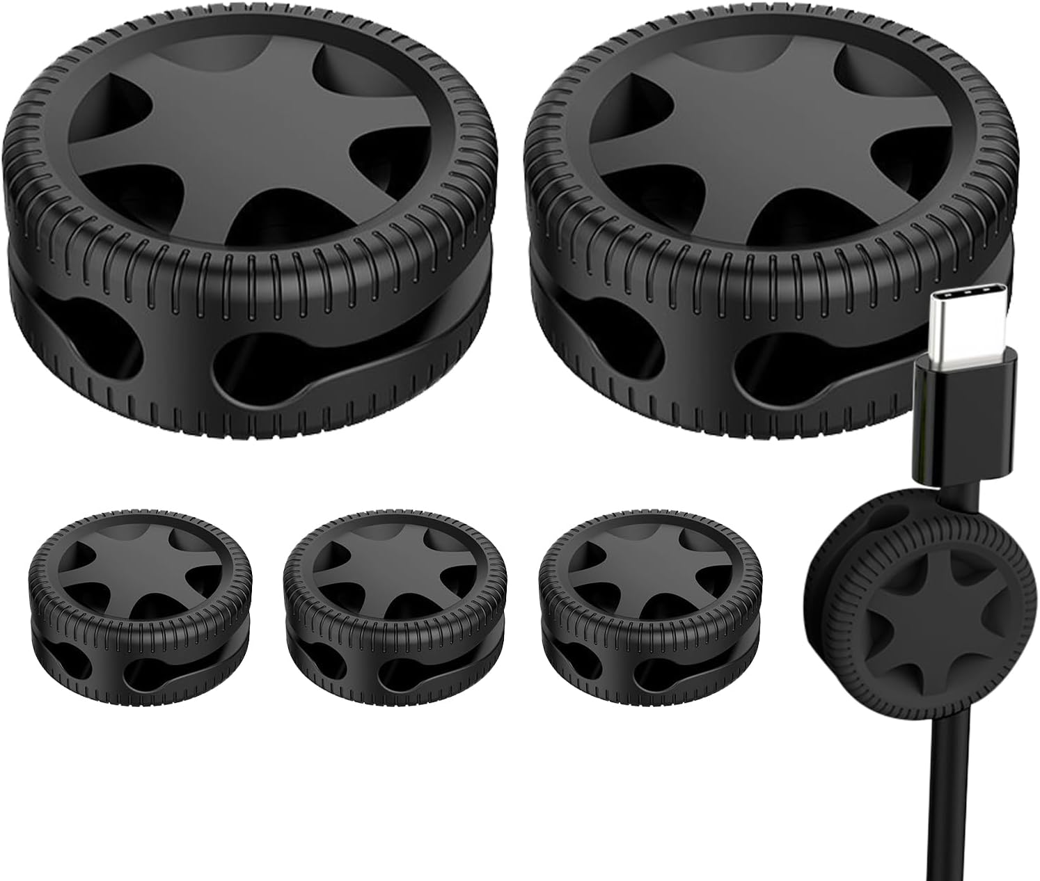 Cable Management Clips, – high-Performance 6 Pieces Adhesive Silicone, Desk Holder Study Room, Nightstand Dorm Apartment Phone Tablet | Study Room Nightstand Dorm Apartment Phone Tablet