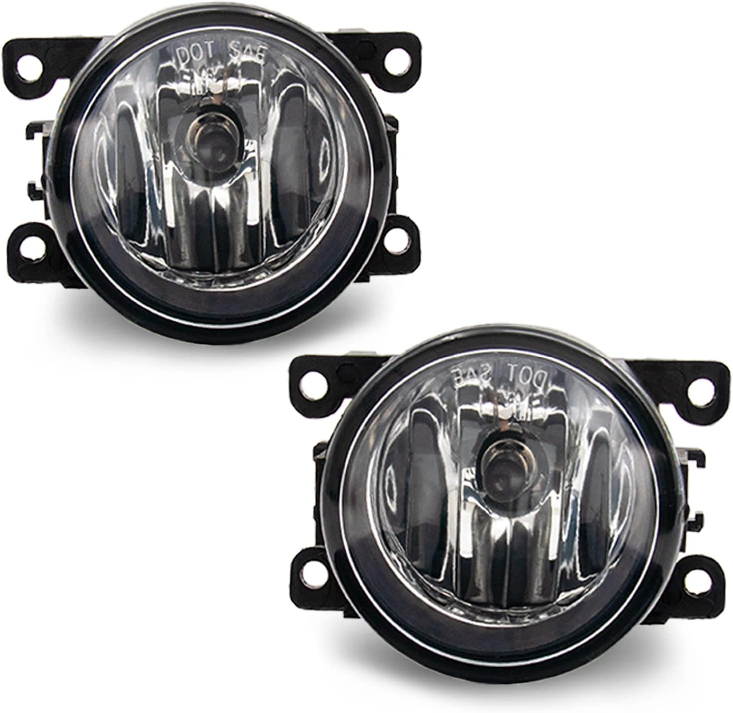 Driving Fog Lights Lamps Assembly Kit for Nissan Xterra Frontier Acura Honda Ford Suzuki 33900STKA11 4F9Z15200A Fog Light Replacement with Halogen Bulbs-1 Pair