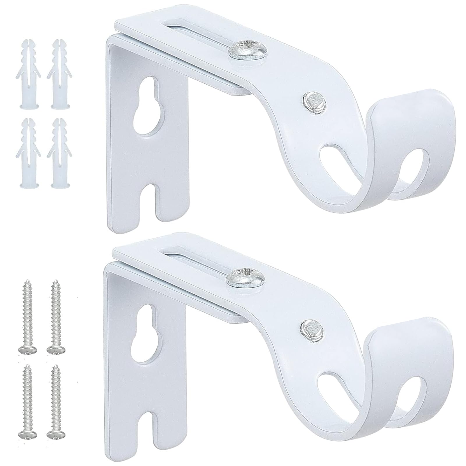 Support Tringle à Rideaux Sans Perçage - Lot De 2, Réglable Pour Rebords De Fenêtre