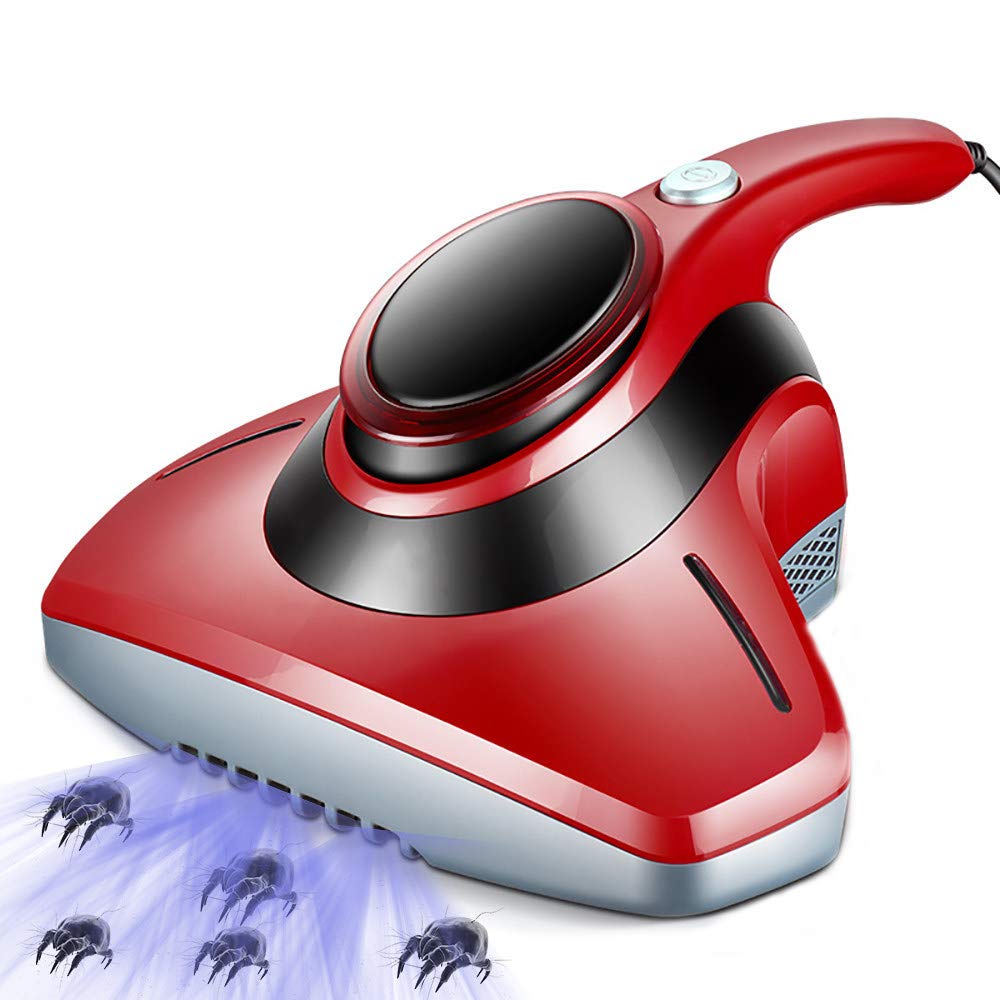 Biolomix Powerful Dust Mites Vacuum Cleaner, UV Sterilize, Hot Air Dehumidification, Handheld Vacuum Cleaner Dust Mites Remover, For Home Bed Mattress Sofa Anti Dust Mites Vacuum Cleaner,Red