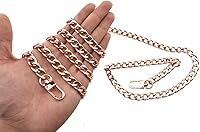 Vista 53 de HAHIYO Correa metálica de cadena para bolso de 43.3' de oro para bolso cruzado, bandolera y bolso de mano, cómoda y plana de 0.4' de ancho, extra